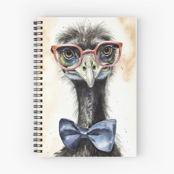 Item preview, Cute Ostrich With Glasses designed and sold by prettykaler.