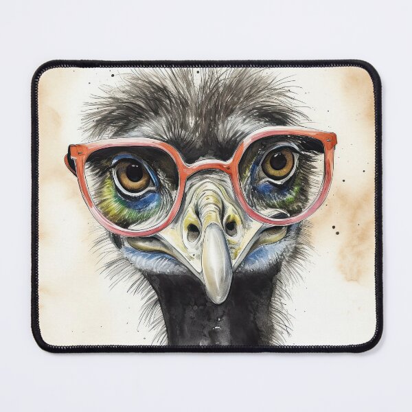 Item preview, Cute Ostrich With Glasses designed and sold by prettykaler.