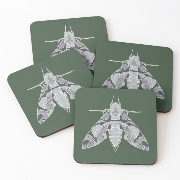 Item preview, inverted black and white oleander Moth designed and sold by Moth-Oak.