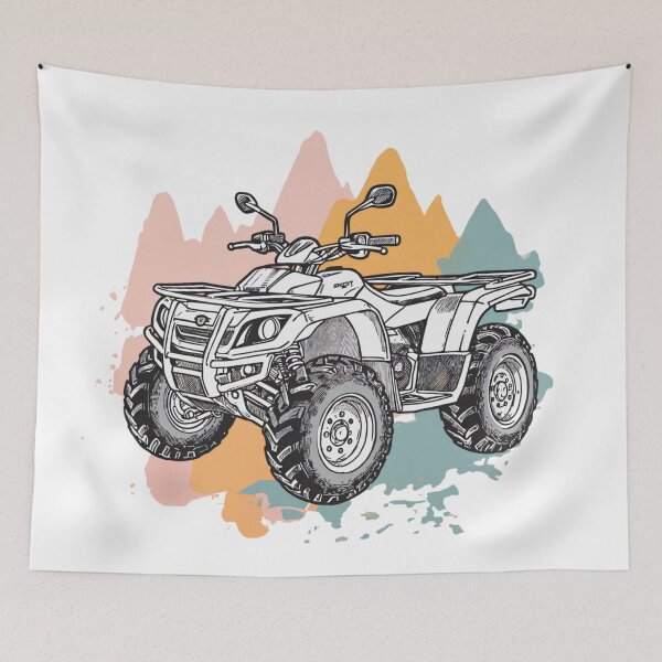 Item preview, Minimalist Line Art ATV Design – Perfect for Off-Road Enthusiasts designed and sold by DscapeDesigns.