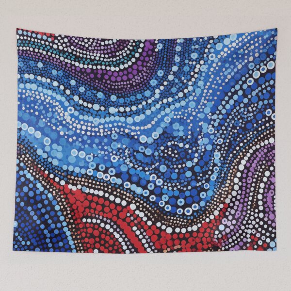 Item preview, Aboriginal Inspired Dot Art - Water Stream Between Lava designed and sold by GrinGalore.