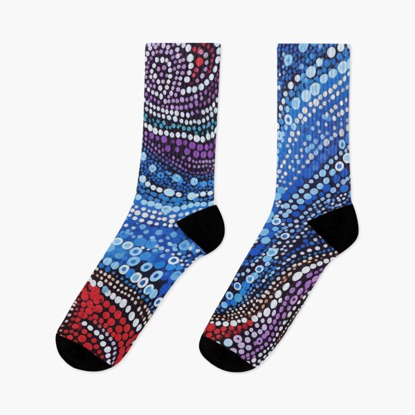 Item preview, Aboriginal Inspired Dot Art - Water Stream Between Lava designed and sold by GrinGalore.
