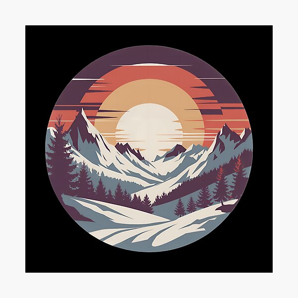 Item preview, Snowy sunset designed and sold by Abiha Ali.