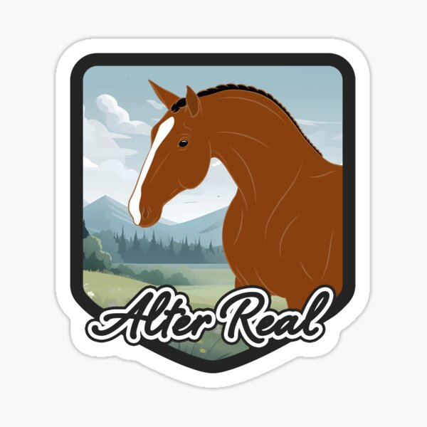 Aperçu de l'œuvre Cheval Alter Real, blason et armoirie cheval bai, cheval ibérique, races de chevaux du Portugal créée et vendue par WebEquitation®.