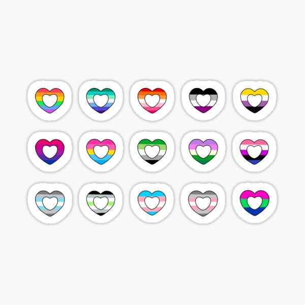 Artikel-Vorschau von LGBT-Stolz-Herzen, designt und verkauft von Reuniting  Designs.