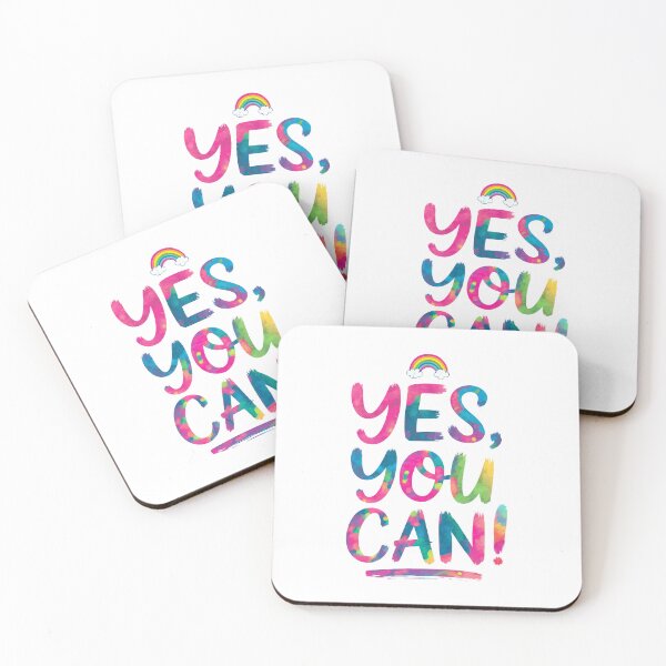 Item preview, Copy of Yes, you can! - Cute Watercolor Motivational Quotes designed and sold by RiceArtShop.