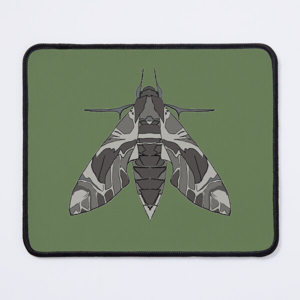 Item preview, black and white oleander Moth designed and sold by Moth-Oak.
