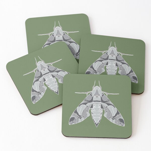 Item preview, inverted black and white oleander Moth designed and sold by Moth-Oak.