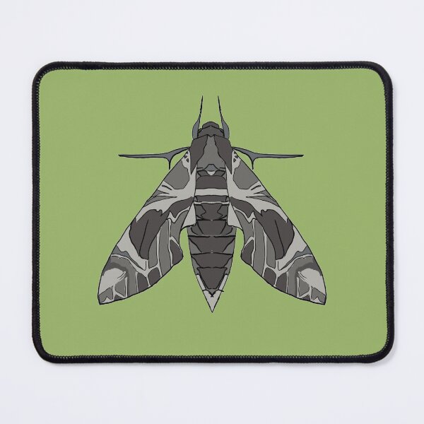 Item preview, black and white oleander Moth designed and sold by Moth-Oak.