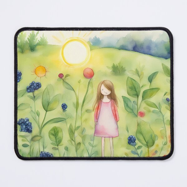 Item preview, Child in Pink Dress in Garden designed and sold by CalmnessbyChoice.
