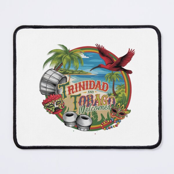 Item preview, Trinidad and Tobago Welcomes Flag Map Port of Spain, Pitch Lake designed and sold by AnimalsDH305.
