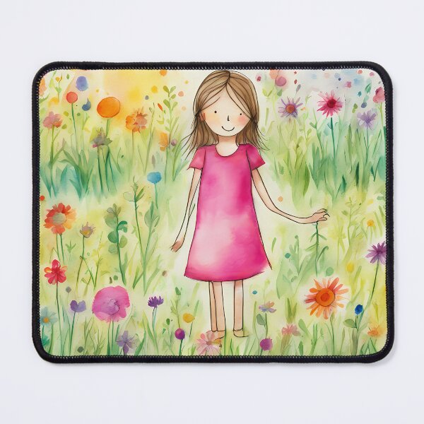 Item preview, Child in Pink Dress with Flowers designed and sold by CalmnessbyChoice.