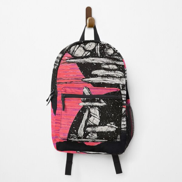 Item preview, Stacked Realms – Cosmic Rock Balance in a Neon Sky Pink designed and sold by We-Open-Minds.