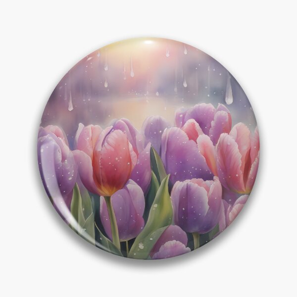 Item preview, Sea of Pink and Purple Tulips designed and sold by CalmnessbyChoice.