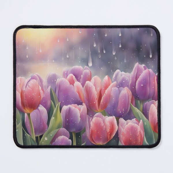 Item preview, Sea of Pink and Purple Tulips designed and sold by CalmnessbyChoice.