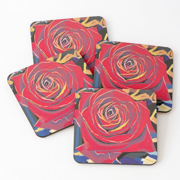 Item preview, Love in Bloom - Red Rose Painting designed and sold by PurpleCatAu.