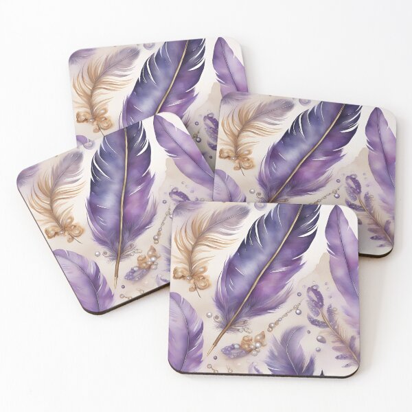 Item preview, Purple and Golden Feathers designed and sold by CalmnessbyChoice.