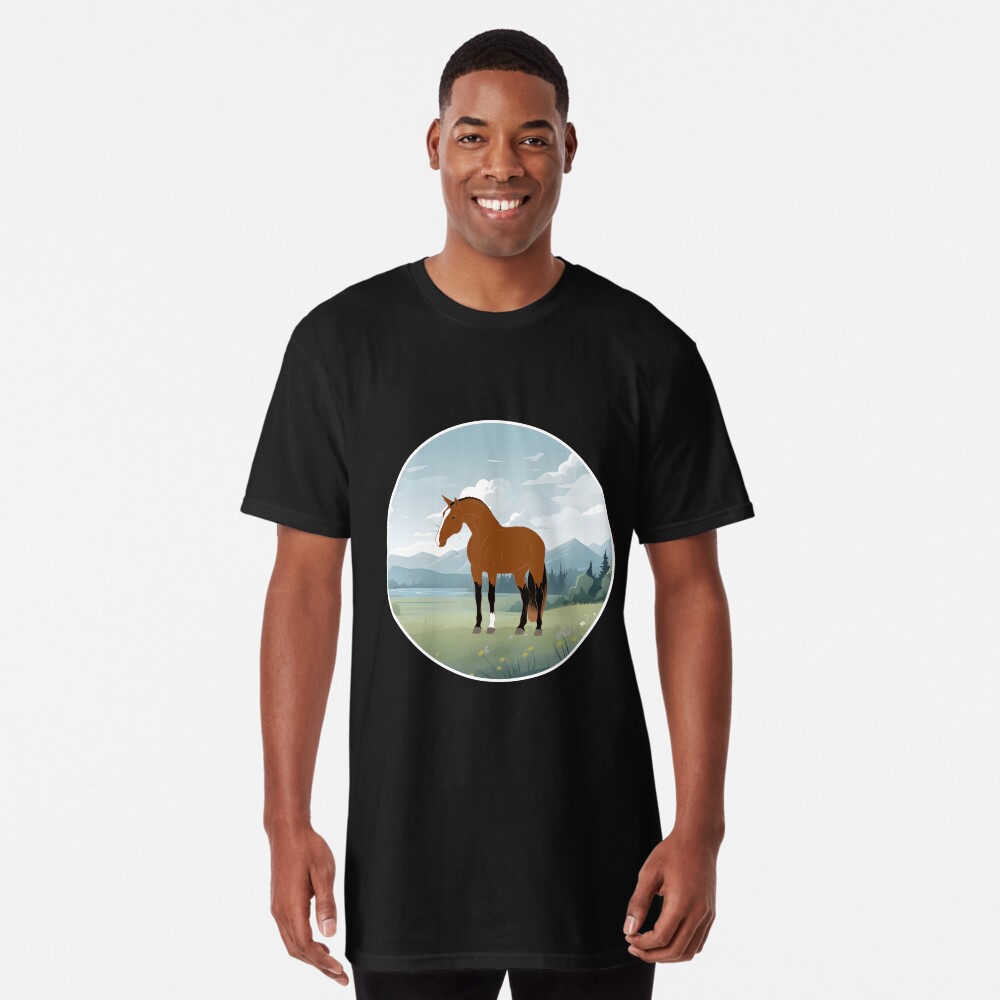 Aperçu de l'œuvre T-shirt long créée et vendue par WebEquitation.
