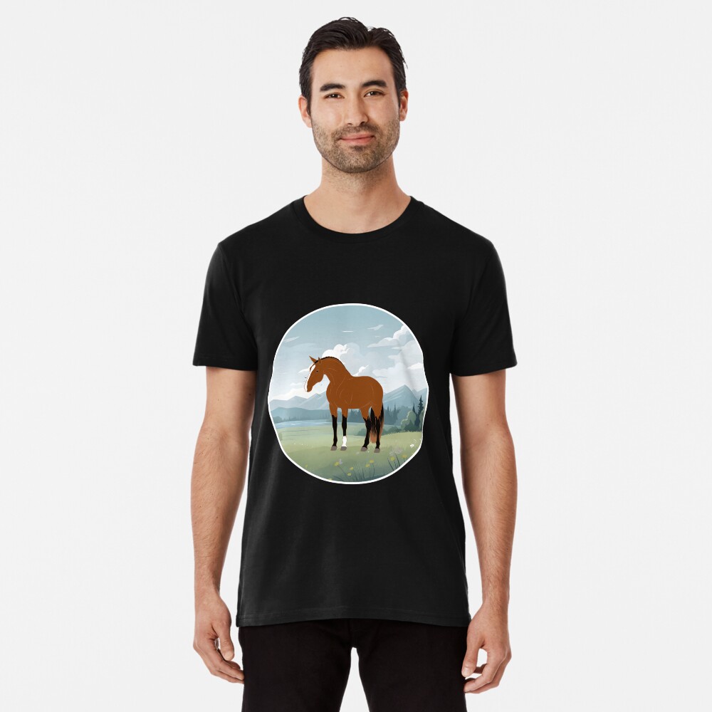 Aperçu de l'œuvre T-shirt premium créée et vendue par WebEquitation.