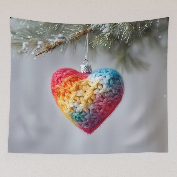 Item preview, Yarn Heart in Christmas Tree designed and sold by CalmnessbyChoice.