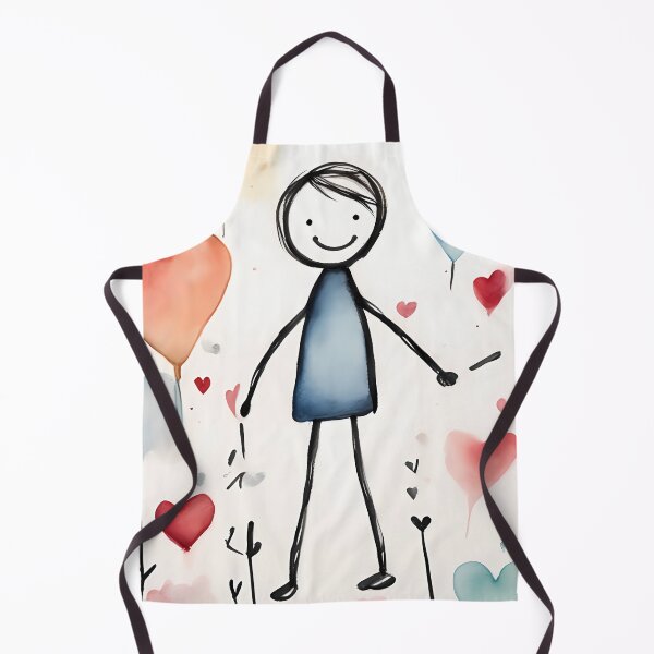 Item preview, Doodle Stick Man with Hearts designed and sold by CalmnessbyChoice.