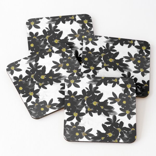Item preview, Yellow and Black Floral Pattern designed and sold by Siene Browne.