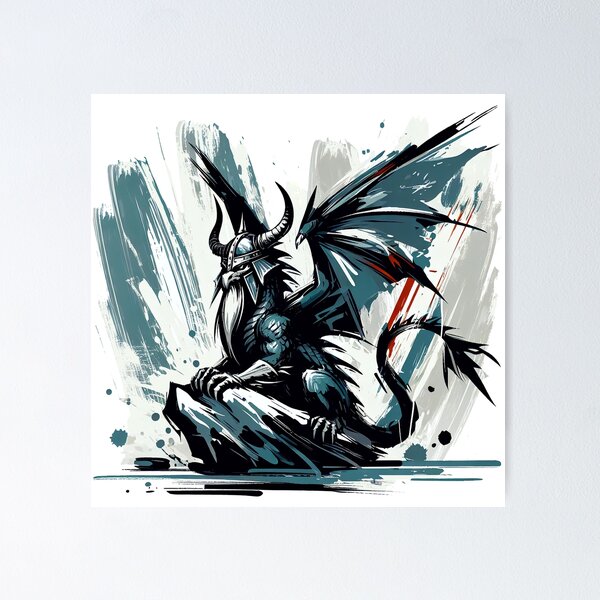 Viking dragon Poster