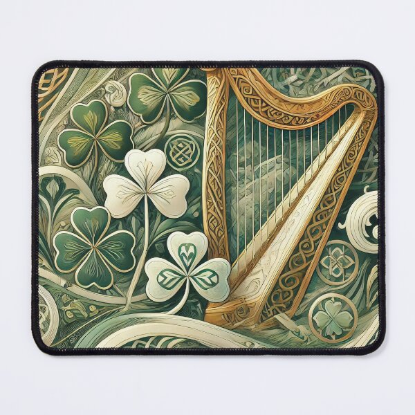 Item preview, Elegant Celtic Clover & Harp Pattern designed and sold by Baharaby.