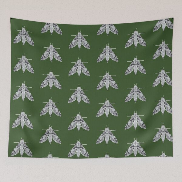 Item preview, inverted oleander Moth black and white designed and sold by Moth-Oak.