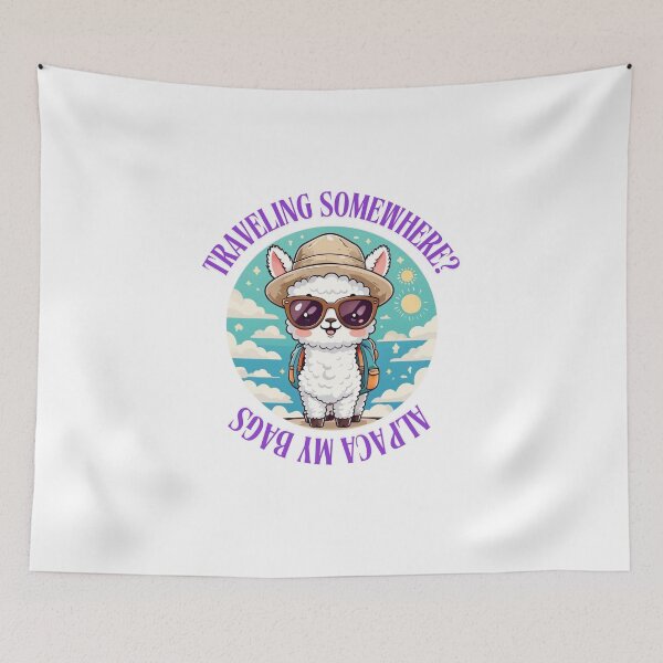 Item preview, "Alpaca My Bags" – Cute & Funny Travel Alpaca T-Shirt for Adventure Lovers designed and sold by Colorful-Garden.