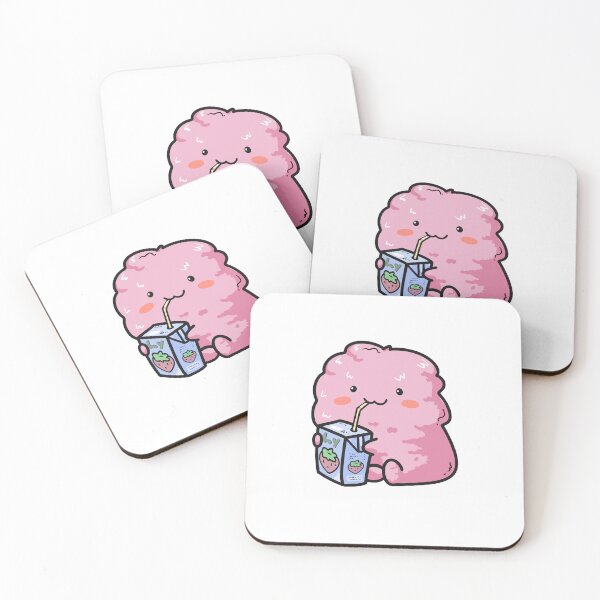 Item preview, Fluffy Sips designed and sold by Cute & Funny Hand-Drawn Prints | Happy Doodle Friends Shop.