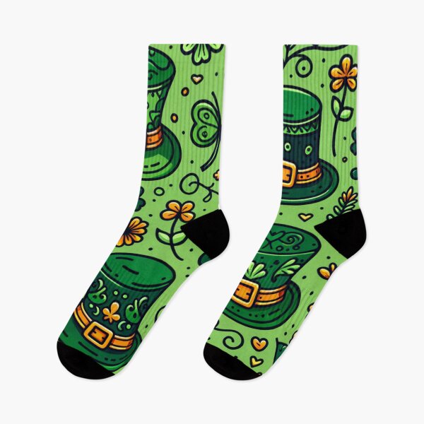 Item preview, Leprechaun Hat Clover Yellow Flowers St. Patrick's Day Green Theme designed and sold by TheFunnyGuyShop.