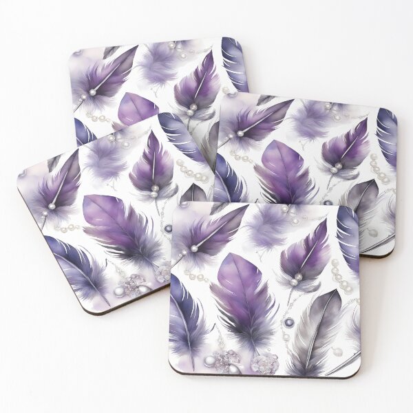 Item preview, Purple Feathers and Pearls designed and sold by CalmnessbyChoice.