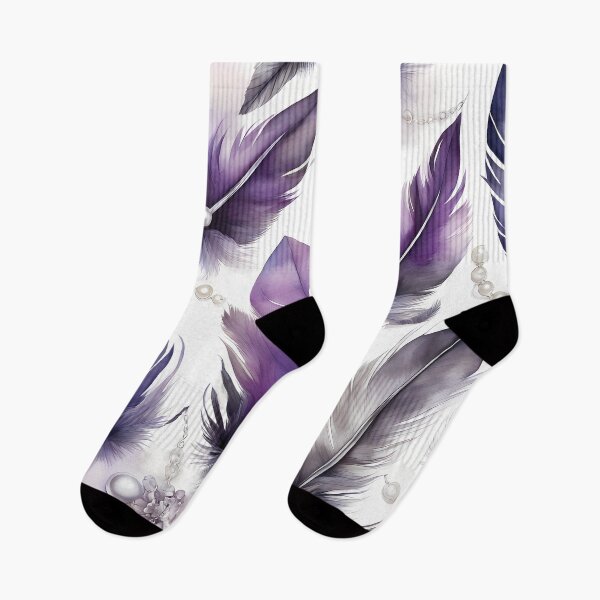 Item preview, Purple Feathers and Pearls designed and sold by CalmnessbyChoice.