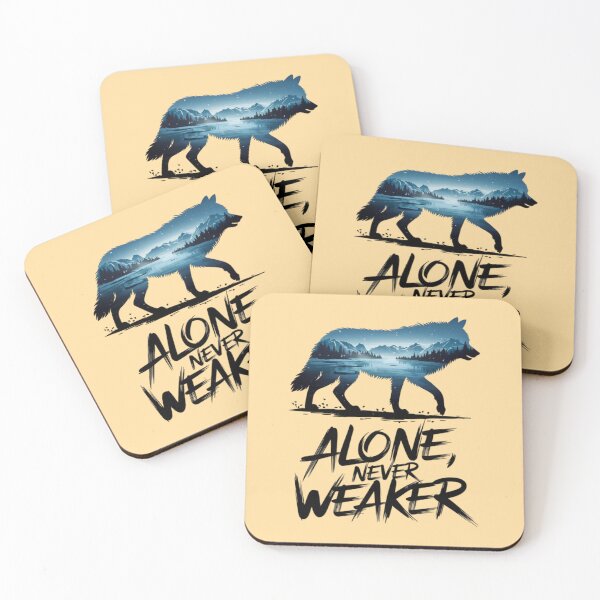 Item preview, Lonely Wolf - Alone, Never Weaker designed and sold by 123ks.