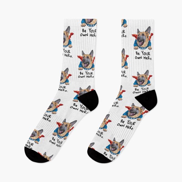 Item preview, "Cute German Shepherd Superdog – Flying Canine Hero | Be Your Own Hero, Puppy Power, Dog Lover Gift" designed and sold by artworkathome.