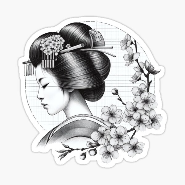 Geisha Sticker