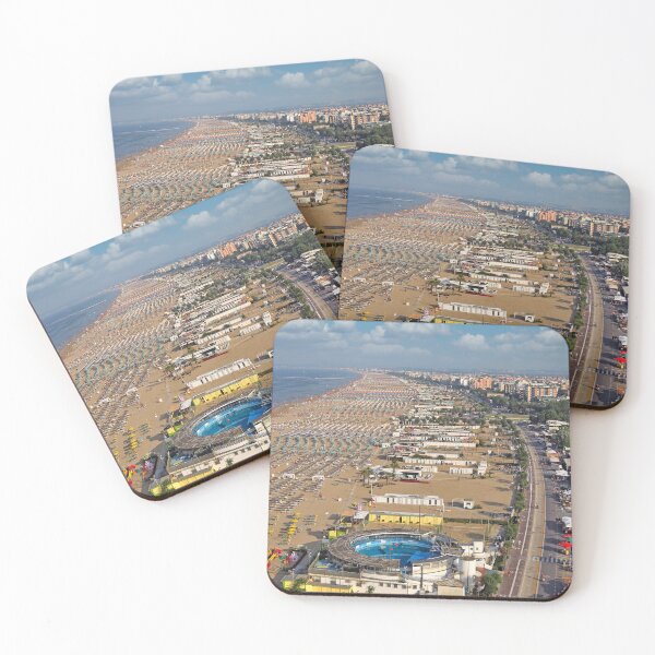 Item preview, Beach and Rimini city cityscape,Adriatic sea summer season designed and sold by goceris.