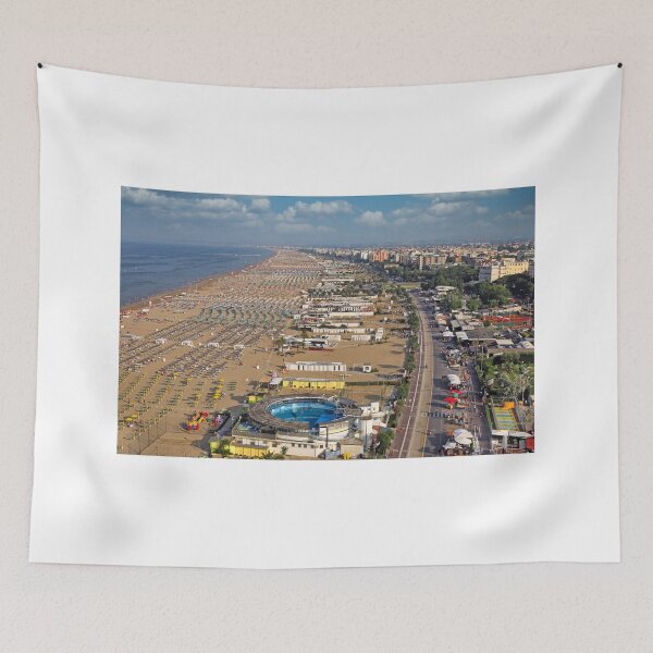 Item preview, Beach and Rimini city cityscape,Adriatic sea summer season designed and sold by goceris.