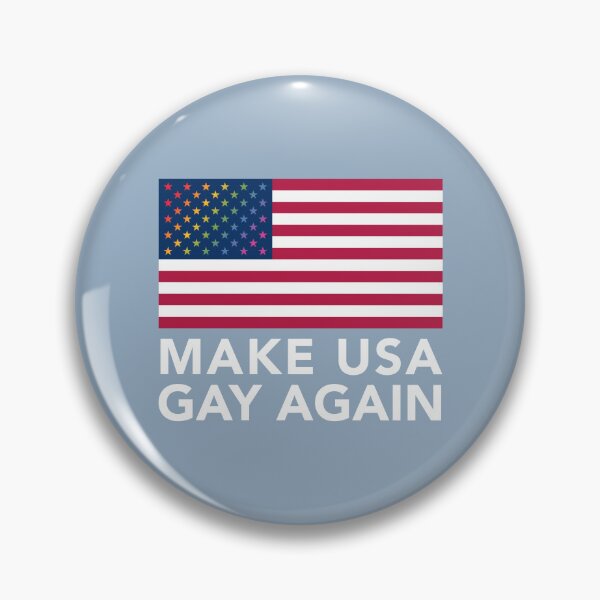 Item preview, Make USA Gay Again -  vertical - white text designed and sold by gayishdesign.