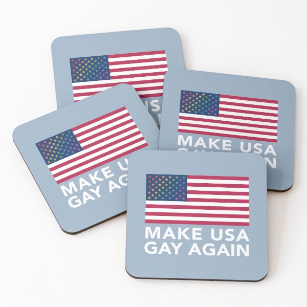 Item preview, Make USA Gay Again -  vertical - white text designed and sold by gayishdesign.