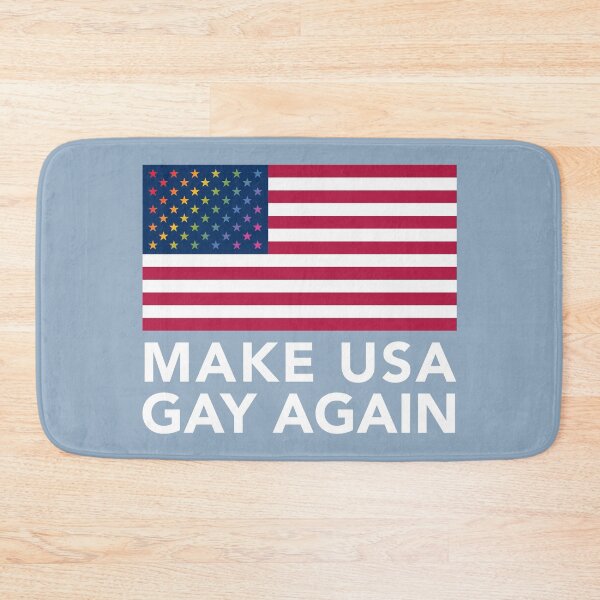 Item preview, Make USA Gay Again - vertical - white text designed and sold by gayishdesign.