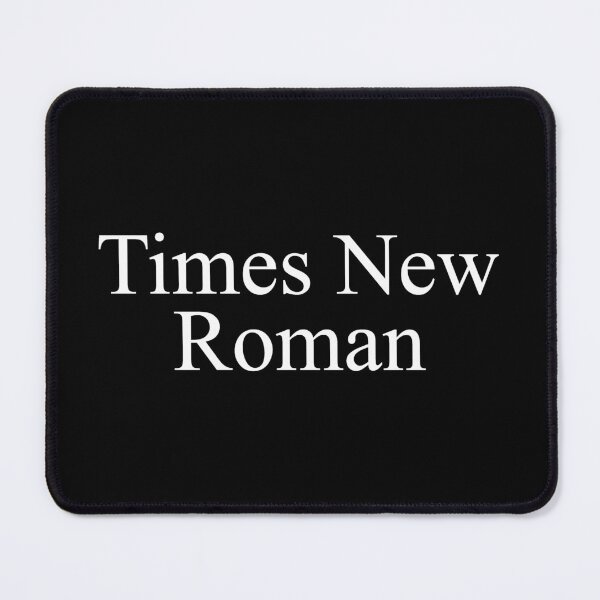 Item preview, Times New Roman white text with times new roman font in two rows designed and sold by EmeraldeaArt.
