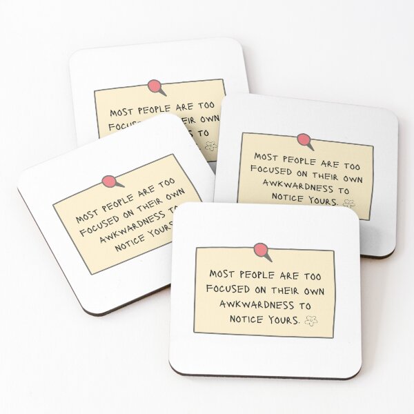 Item preview, Most people are too focused on their awkwardness to notice yours - Positive Affirmations Reminder designed and sold by mimiscreativity.