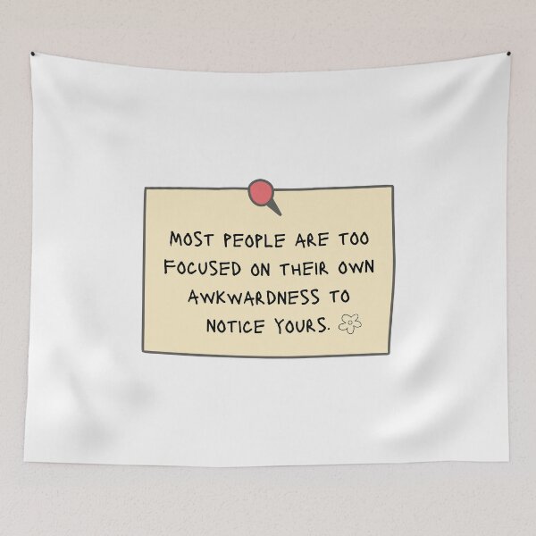 Item preview, Most people are too focused on their awkwardness to notice yours - Positive Affirmations Reminder designed and sold by mimiscreativity.
