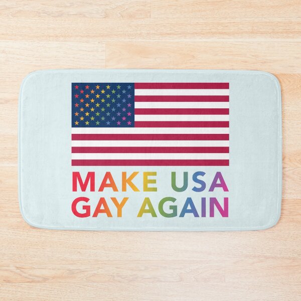 Item preview, Make USA Gay Again - vertical - pride text designed and sold by gayishdesign.