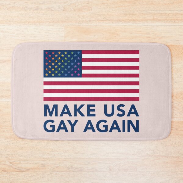 Item preview, Make USA Gay Again - vertical - blue text designed and sold by gayishdesign.