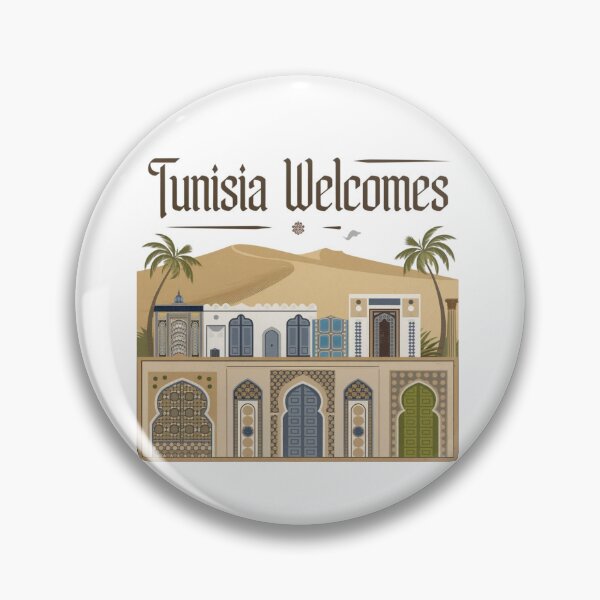 Item preview, Tunisia Welcomes Flag Map Sahara, the amphitheater in El Jem designed and sold by AnimalsDH305.