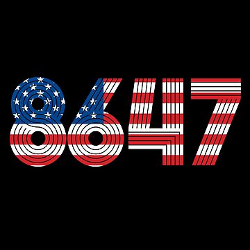 Artwork thumbnail, Anti Trump Impeach 47 8647 86 47 47th President US Flag by Colorfulman