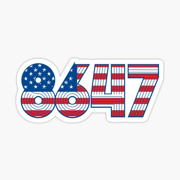 Aperçu de l'œuvre Anti Trump Impeach 47 8647 86 47 47e président Drapeau des États-Unis créée et vendue par Colorfulman.
